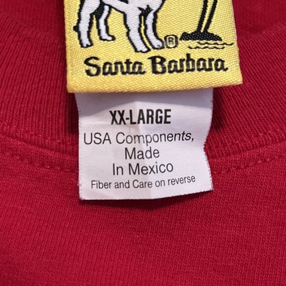 VTG Men's Big Dogs Santa Paws Logo T Shirt SZ 2XL Red Christmas 90s Cotton - Picture 7 of 9